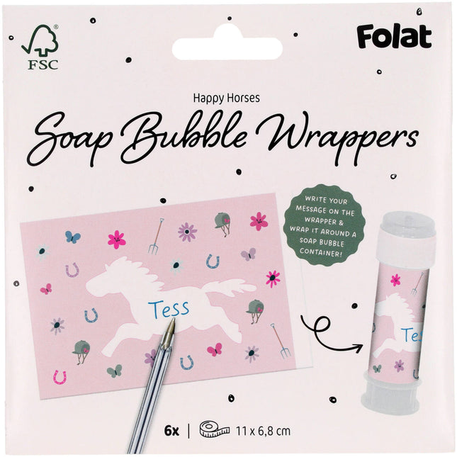 Caballo Pegatinas Burbuja Soplador 6pcs