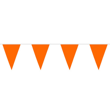 Cadena de banderas de poliéster naranja (26 x 18 cm) (6 m)