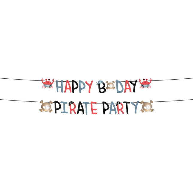 Guirnalda Letra Pirata Feliz Cumpleaños 1,5m