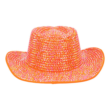 Sombrero de vaquero Aurora naranja neón UV