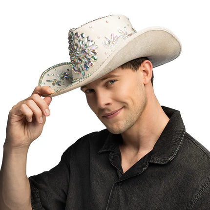 Sombrero de vaquero Crystal beige