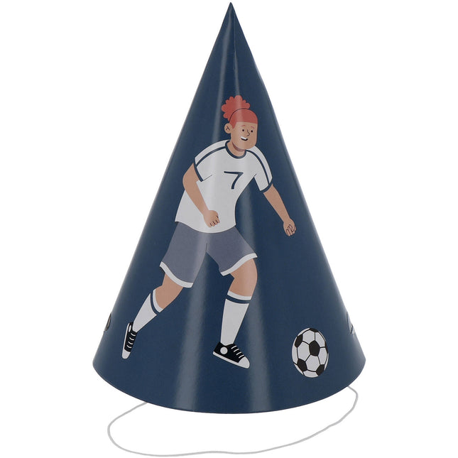Sombreros de fiesta de fútbol 16 cm 6 piezas