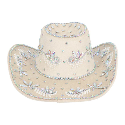 Sombrero de vaquero Crystal beige