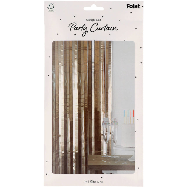 Cortina de puerta dorada 2m