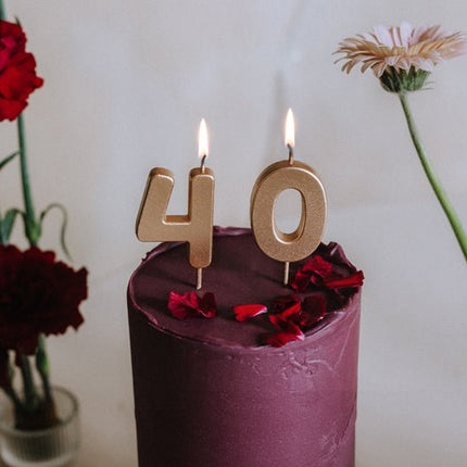 7 Jaar Kaars Goud 4,5cm - Partywinkel - 5904555032361