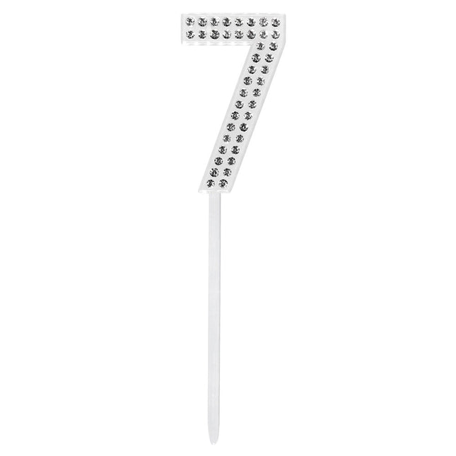 7 Jaar Taarttopper Diamant 10,5cm van Boland koop je bij Partywinkel