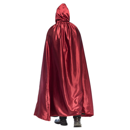 Capa Halloween Negra Roja Criatura De La Noche