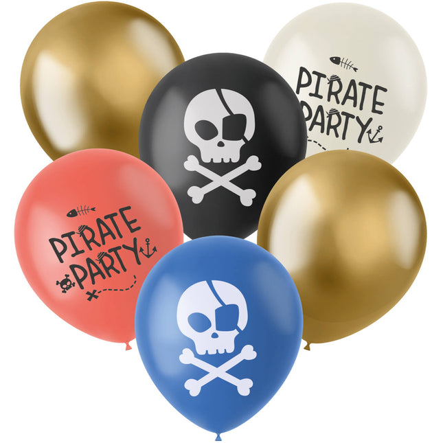 Globos Piratas de Colores 33cm 6pcs
