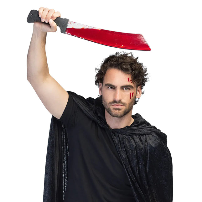 Machete Sangre Falso Halloween 51cm