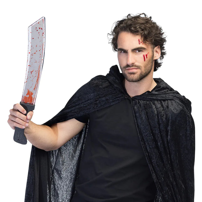 Machete Sangre Falso Halloween 51cm