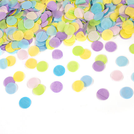 Cañón de confeti de colores pastel 40 cm