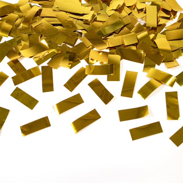 Cañón de confeti dorado 40 cm