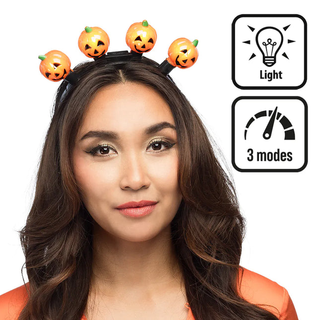 Diadema Halloween Calabaza Led