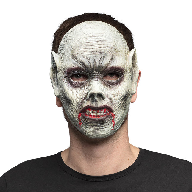 Máscara Halloween Vampiro Gris
