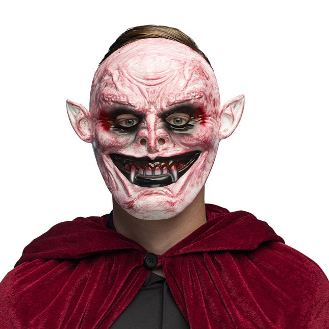 Máscara Halloween Rojo Blanco Vampiro