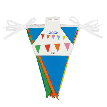Cadena de banderas de poliéster multicolor (26 x 18 cm) (6 m)