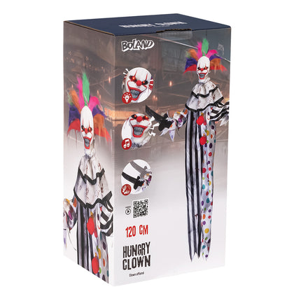Muñeca de Halloween Payaso de colores 1,20m