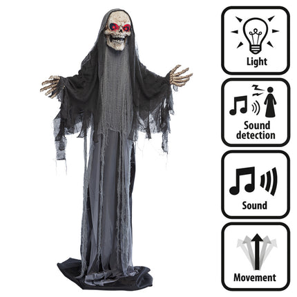 Muñeca de Halloween Parca Gris 1,8m
