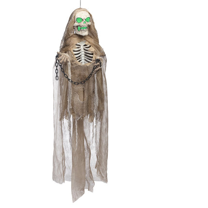 Decoración Colgante Halloween Esqueleto Marrón 1,83m