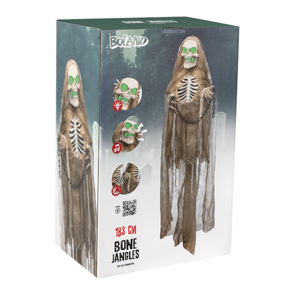 Decoración Colgante Halloween Esqueleto Marrón 1,83m