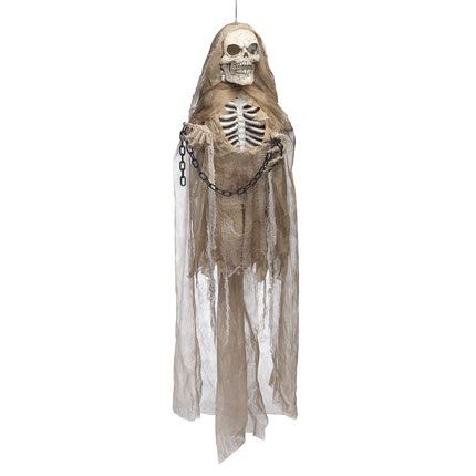 Decoración Colgante Halloween Esqueleto Marrón 1,83m