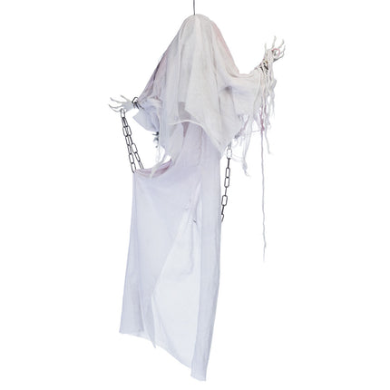 Halloween Decoración Colgante Fantasma Sonido Y Luz 1,2m
