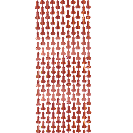 Cortina para la puerta con forma de pene, roja, 2 m