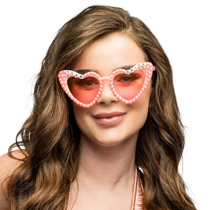 Lote de 3 gafas de fiesta «Bridal Pearl» (para la novia y el equipo de la novia)