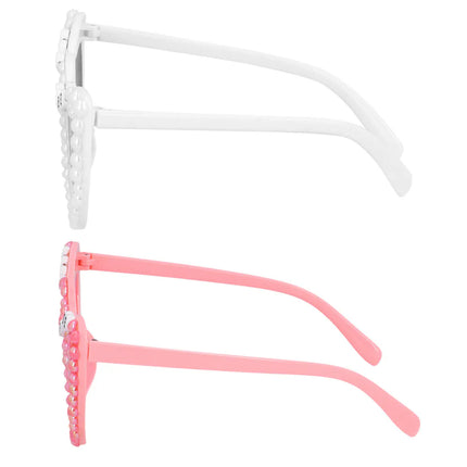 Lote de 3 gafas de fiesta «Bridal Pearl» (para la novia y el equipo de la novia)