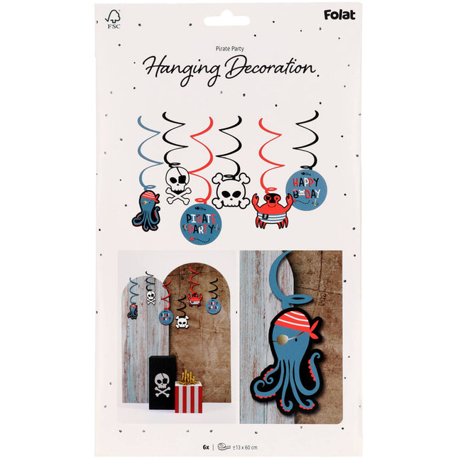 Pirata Colgante Decoración 6pcs