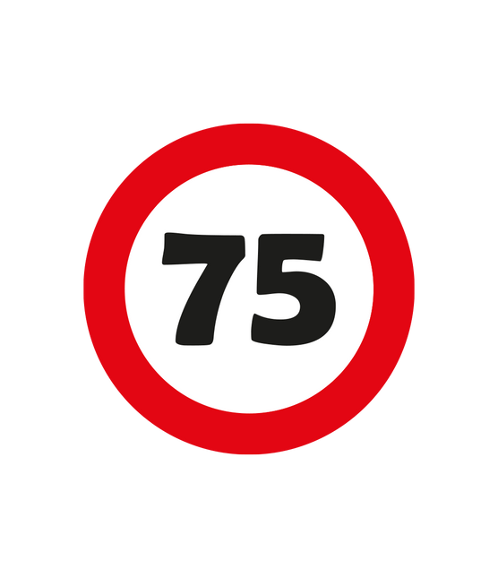 75 Jaar Tafelconfetti 2,5cm - Partywinkel - 8716764248344