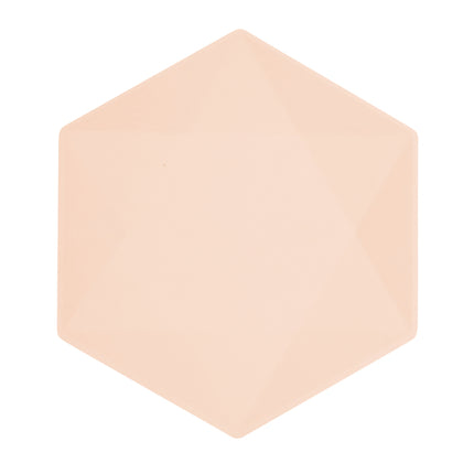 Platos Naranja Cantalupo Hexágono 26cm 6pcs