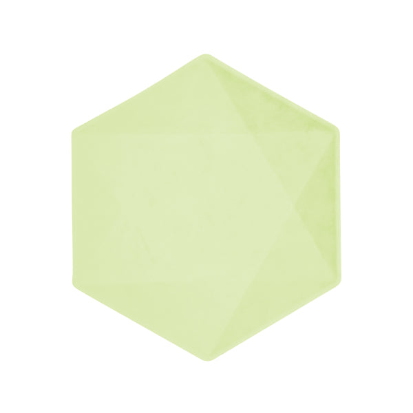 6 platos verdes 20,8x18,1cm