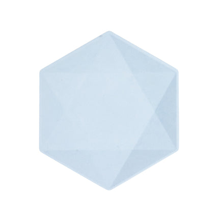 6 placas hexagonales 20,8 x 18,1 cm, azul