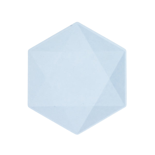 6 placas hexagonales 20,8 x 18,1 cm, azul