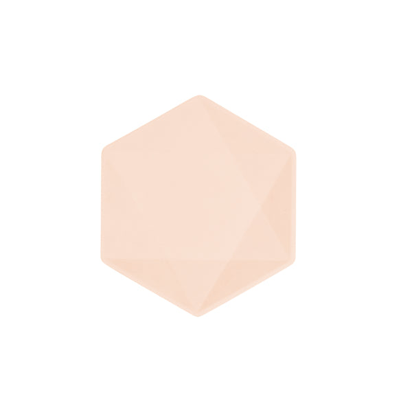 6 placas hexagonales 15,8 x 13,7 cm, albaricoque