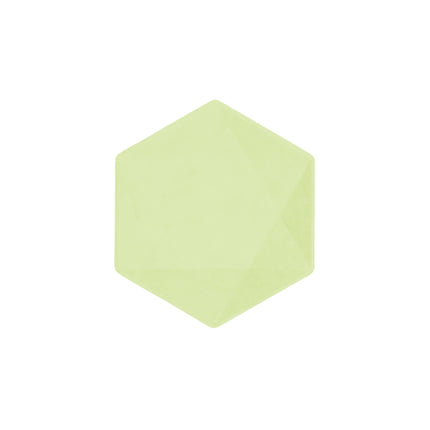6 placas hexagonales 15,8 x 13,7cm verde