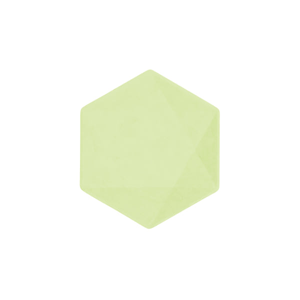 6 placas hexagonales 15,8 x 13,7cm verde