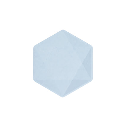 6 placas hexagonales 15,8 x 13,7cm azul