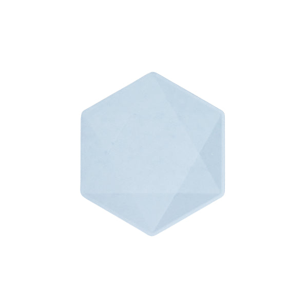 6 placas hexagonales 15,8 x 13,7cm azul