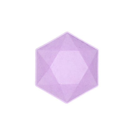 6 cuencos hexagonales 15,8 x 13,7 cm, morados
