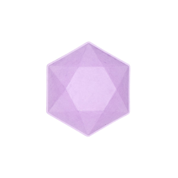 6 cuencos hexagonales 15,8 x 13,7 cm, morados