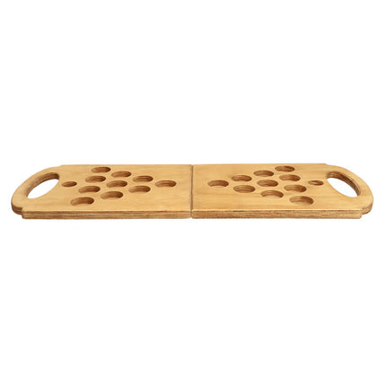 Juego de tragos «Shot Pong» (tablero de madera plegable, 2 lanzadores, 4 bolitas, 12 vasos de chupito)