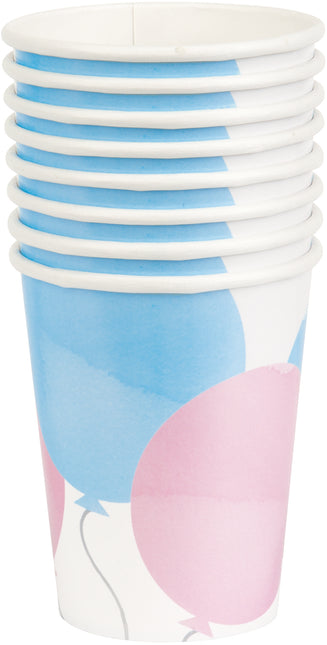 Vasos de papel para revelar el sexo 266 ml 8 uds