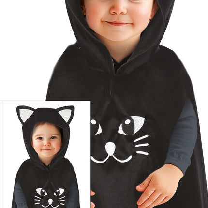 Poncho de Halloween Gato bebé