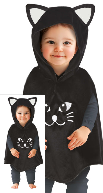 Poncho de Halloween Gato bebé