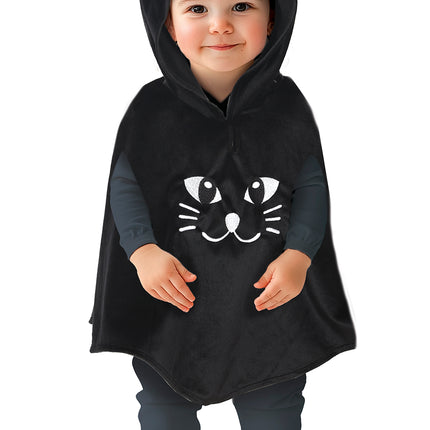 Poncho de Halloween Gato bebé