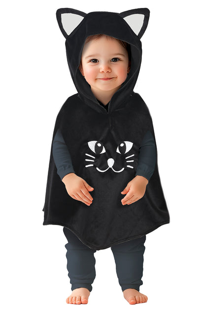 Poncho de Halloween Gato bebé