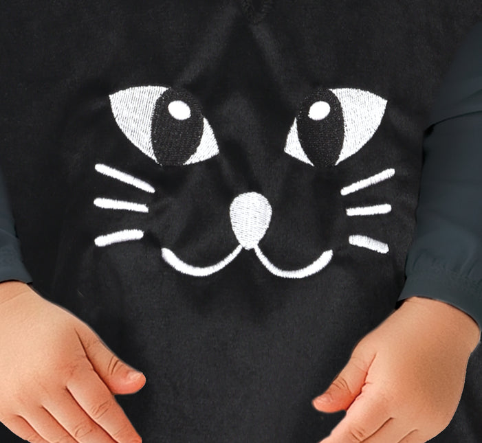 Poncho de Halloween Gato bebé