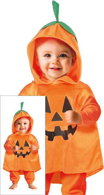 Poncho de Halloween Calabaza bebé